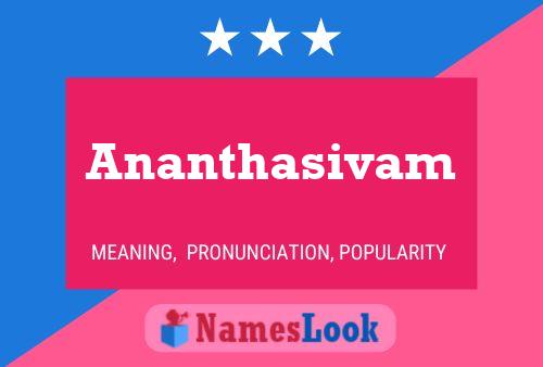 ملصق اسم Ananthasivam