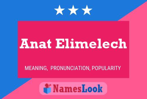 ملصق اسم Anat Elimelech