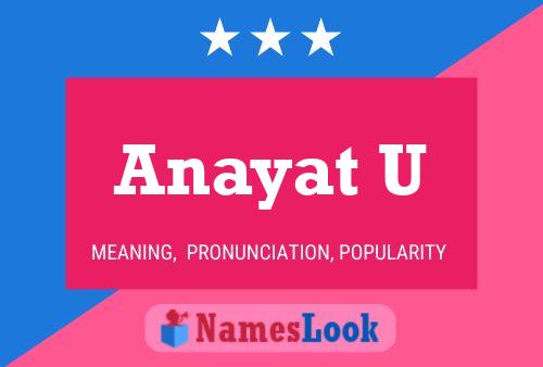 ملصق اسم Anayat U