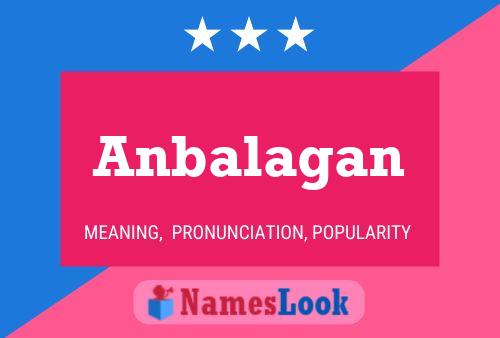 ملصق اسم Anbalagan