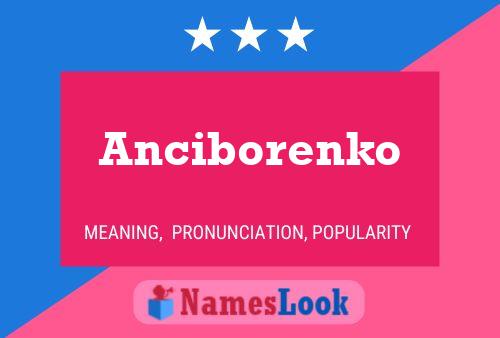 ملصق اسم Anciborenko