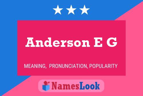 ملصق اسم Anderson E G