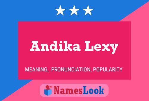 ملصق اسم Andika Lexy