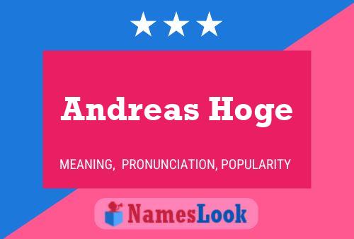 ملصق اسم Andreas Hoge