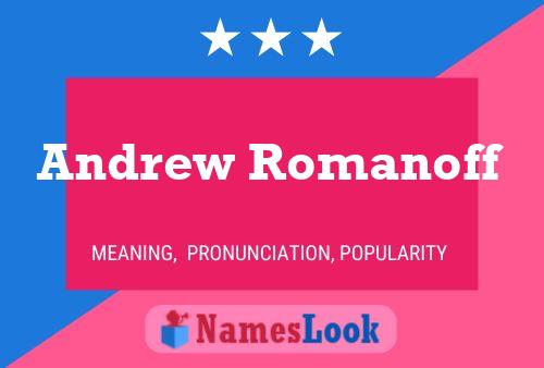 ملصق اسم Andrew Romanoff