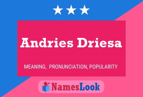 ملصق اسم Andries Driesa