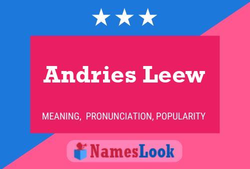 ملصق اسم Andries Leew