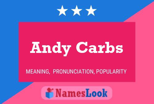 ملصق اسم Andy Carbs