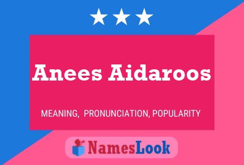 ملصق اسم Anees Aidaroos