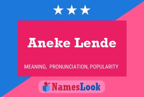 ملصق اسم Aneke Lende