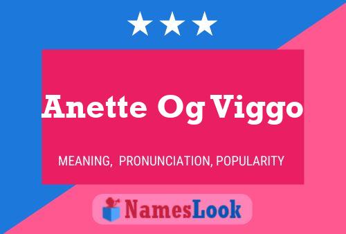 ملصق اسم Anette Og Viggo