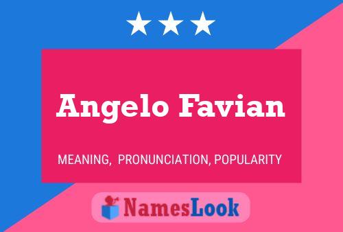 ملصق اسم Angelo Favian