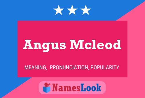 ملصق اسم Angus Mcleod