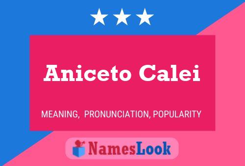 ملصق اسم Aniceto Calei