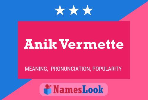 ملصق اسم Anik Vermette