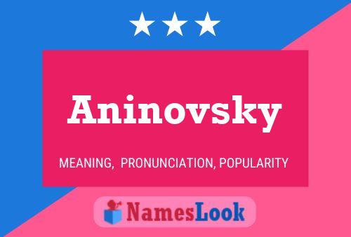 ملصق اسم Aninovsky