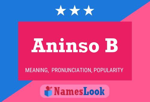 ملصق اسم Aninso B