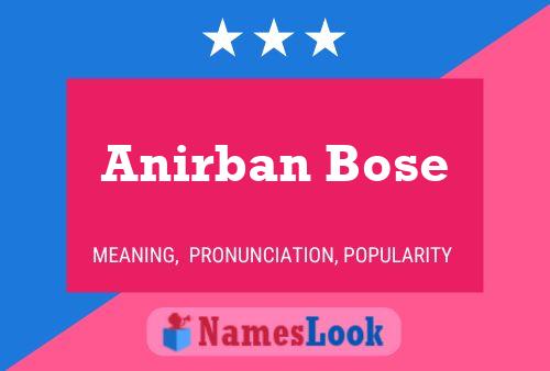 ملصق اسم Anirban Bose