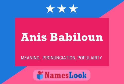 ملصق اسم Anis Babiloun