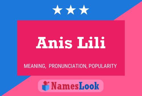 ملصق اسم Anis Lili