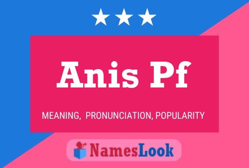 ملصق اسم Anis Pf