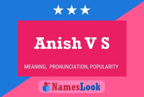 ملصق اسم Anish V S