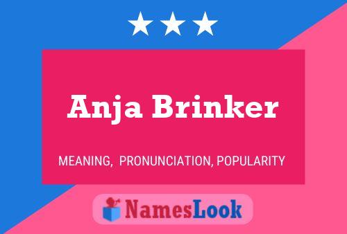 ملصق اسم Anja Brinker