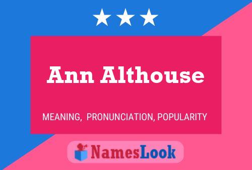 ملصق اسم Ann Althouse