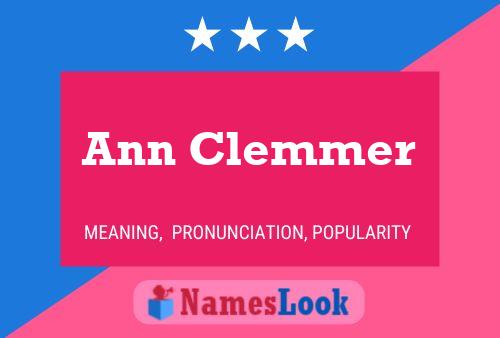 ملصق اسم Ann Clemmer