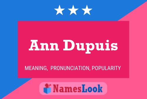 ملصق اسم Ann Dupuis