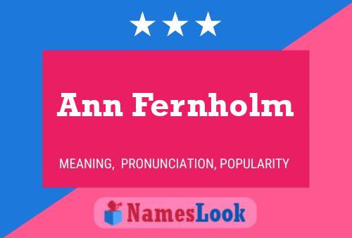 ملصق اسم Ann Fernholm