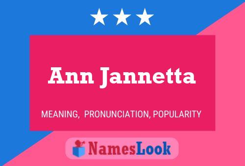 ملصق اسم Ann Jannetta