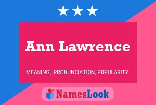 ملصق اسم Ann Lawrence