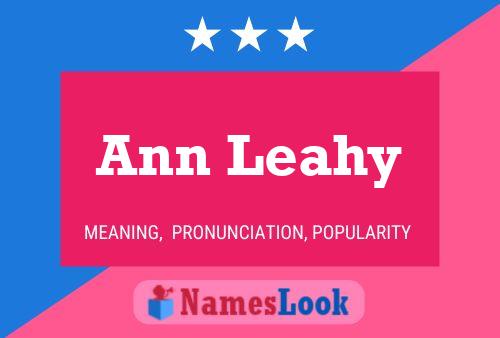 ملصق اسم Ann Leahy