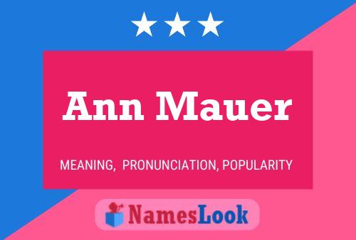 ملصق اسم Ann Mauer