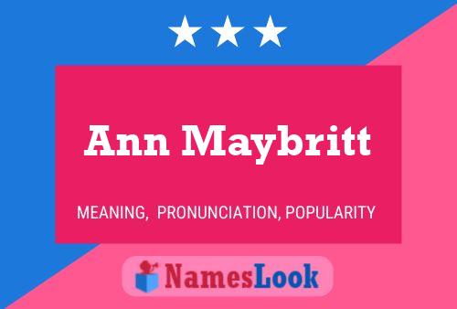 ملصق اسم Ann Maybritt