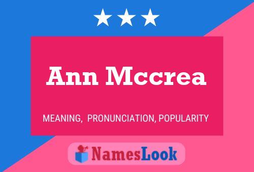 ملصق اسم Ann Mccrea