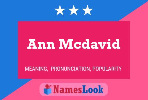 ملصق اسم Ann Mcdavid