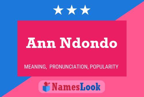 ملصق اسم Ann Ndondo