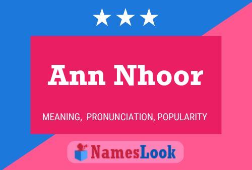 ملصق اسم Ann Nhoor