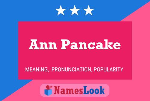 ملصق اسم Ann Pancake