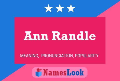 ملصق اسم Ann Randle