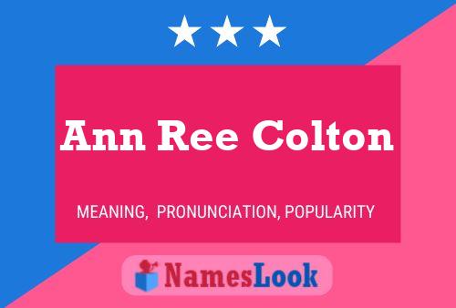 ملصق اسم Ann Ree Colton