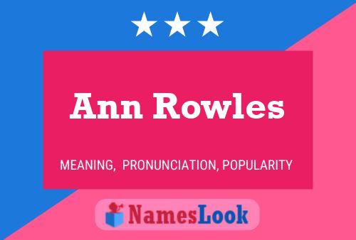 ملصق اسم Ann Rowles