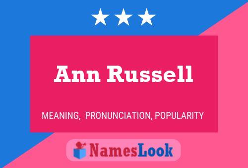 ملصق اسم Ann Russell