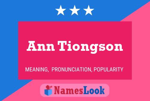 ملصق اسم Ann Tiongson