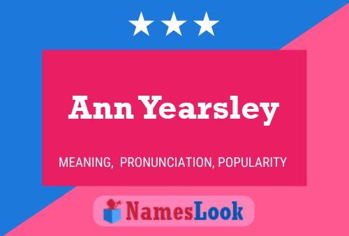 ملصق اسم Ann Yearsley