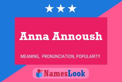 ملصق اسم Anna Annoush