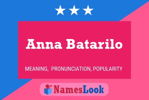 ملصق اسم Anna Batarilo