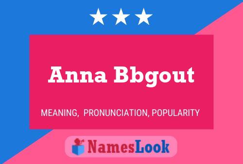 ملصق اسم Anna Bbgout